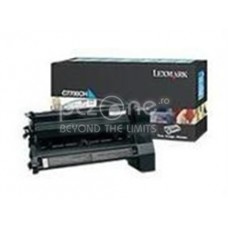 Toner Lexmark C770/C772 10K Cyan High Yield Return Program Print Cartridge - UAR - C7700CH
